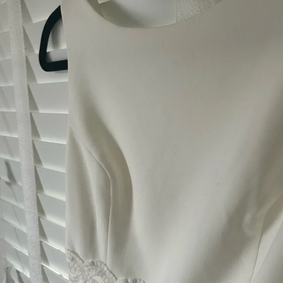 Lulus Midi Dress In the Name of Love White Crochet Lace Trumpet Bridal Small - Picture 7 of 14